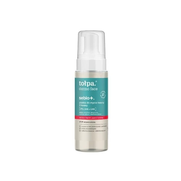 Tołpa Dermo Face Sebio+. Facial cleansing foam 2 acids 150 ml
