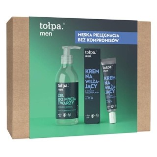 Tołpa Na Prezent Men : nawilżający Krem do twarzy 40 ml + Żel do mycia twarzy 195 ml