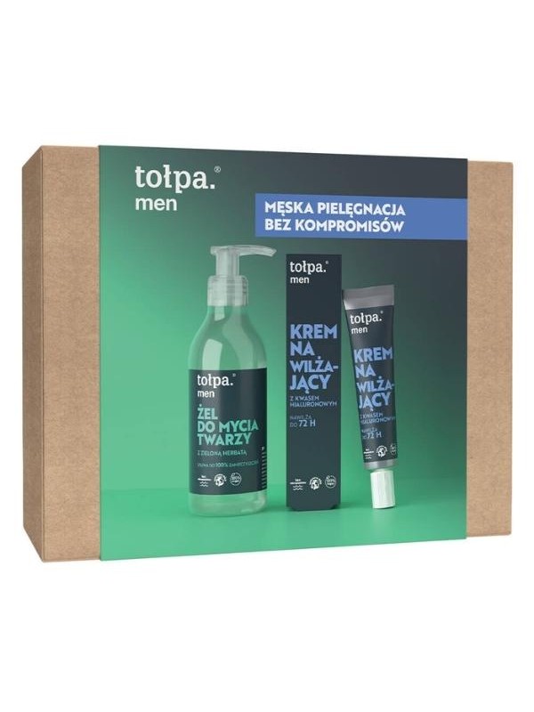 Tołpa Na Prezent Men : nawilżający Krem do twarzy 40 ml + Żel do mycia twarzy 195 ml