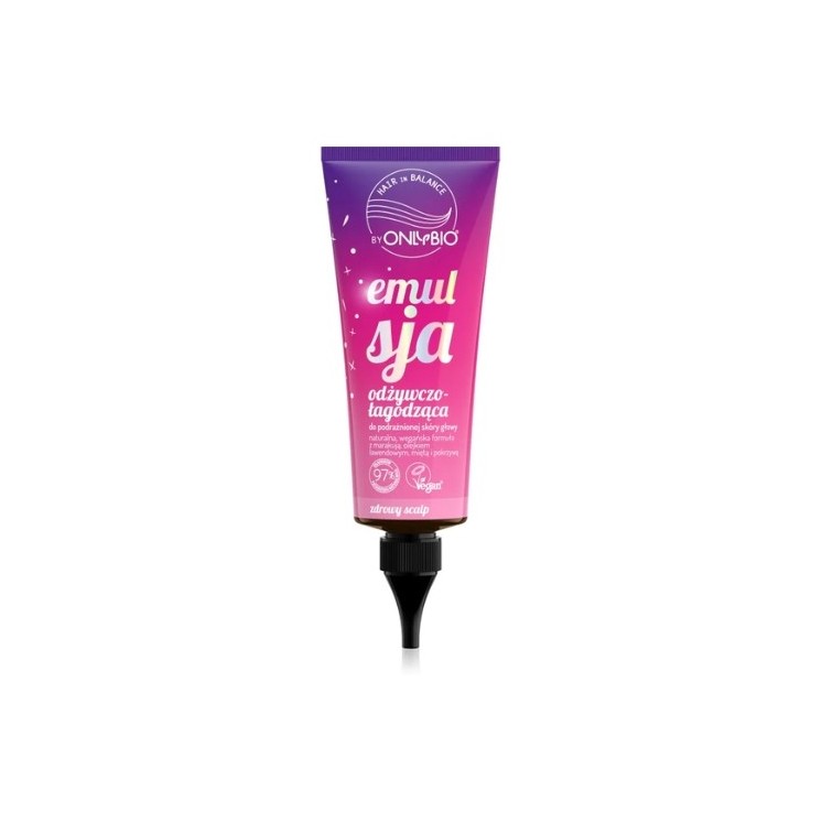 ONLYBIO Hair in Balance Odżywczo - Łagodząca Emulsja do podrażnionej skóry głowy 125 ml