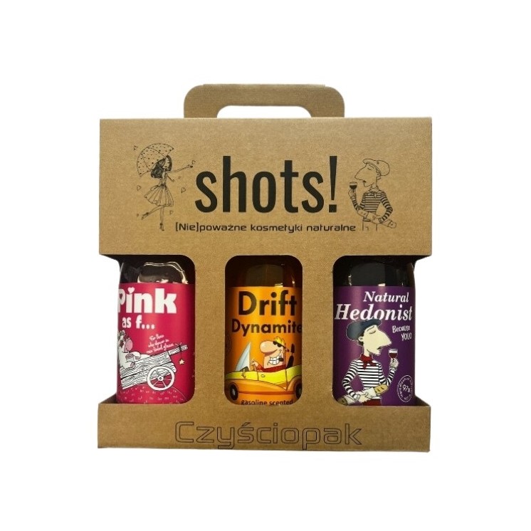 LaQ Shots! Czyściopak Unisex Żel pod prysznic 3x500 ml