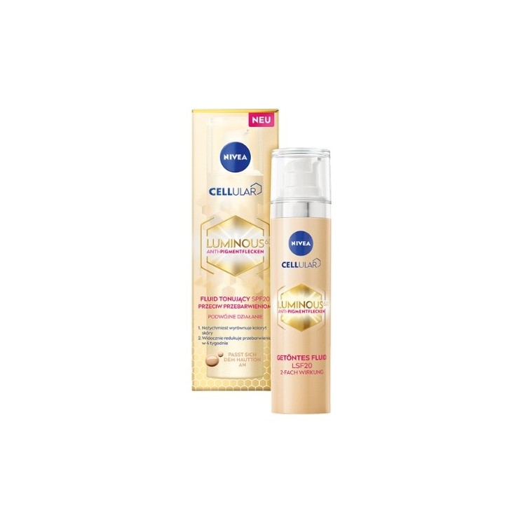 Nivea Cellular Iluminous Anti Spot tonujący Krem do twarzy przeciw przebarwieniom SPF20 40 ml