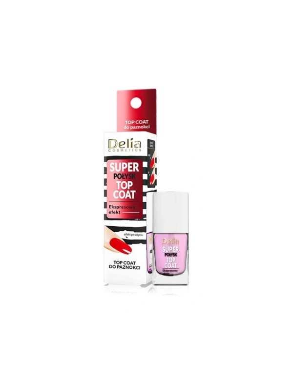 Delia Super gloss Top Coat for nails Effect in 12 days 11 ml