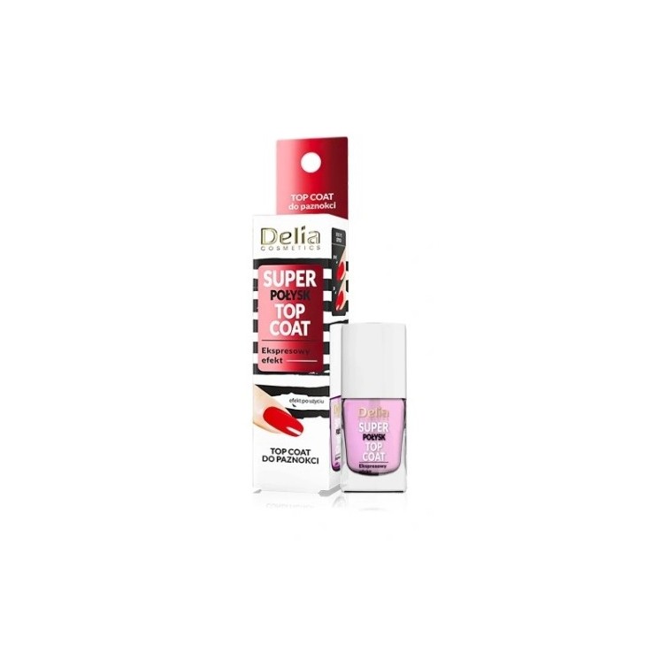 Delia Super połysk Top Coat do paznokci Efekt w 12 dni 11 ml