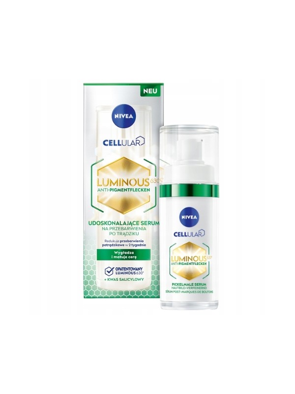 Nivea Cellular Iluminous udoskonalające Serum do twarzy na przebarwienia po trądziku 30 ml