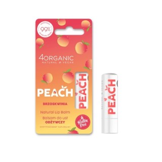 4Organic Natural Nourishing Peach Lip Balm 5 g