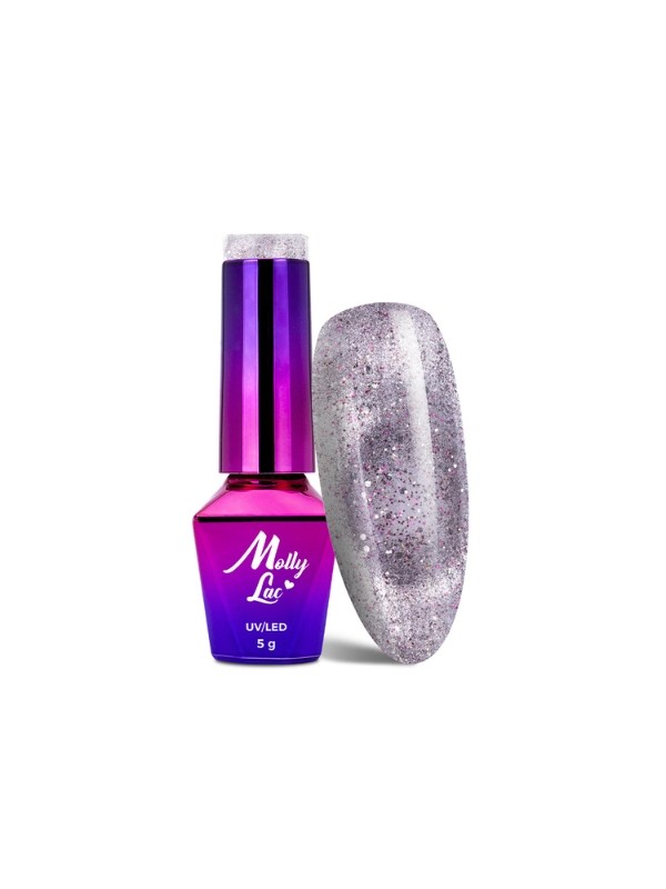 MollyLac /558/ Foxy Eyes Hybrid Polish Multicolor Chrome 5 ml