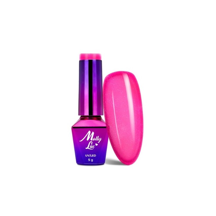 MollyLac /312/ Fantasyland Glitter Raspberry Kiss Hybrid Lacquer 5 ml