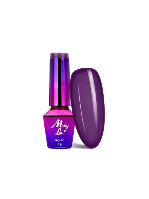 MollyLac /213/ Obsession Lakier Hybrydowy Naughty Purple 5 ml