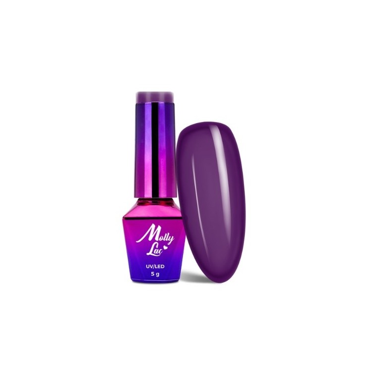 MollyLac /213/ Obsession Hybrid Nail Polish Naughty Purple 5 ml