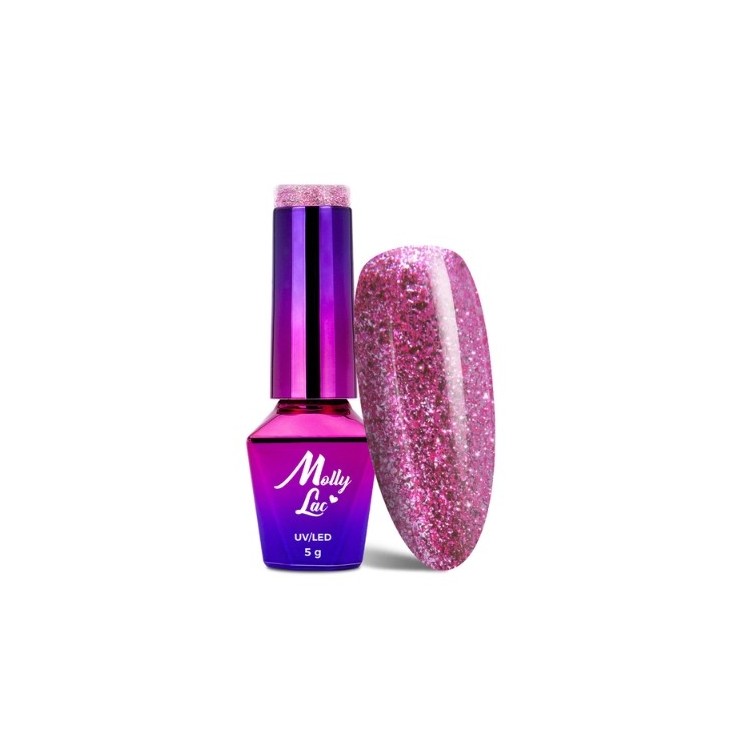 MollyLac /540/ Luxury Glam Lakier Hybrydowy Pink Reflections 5 ml