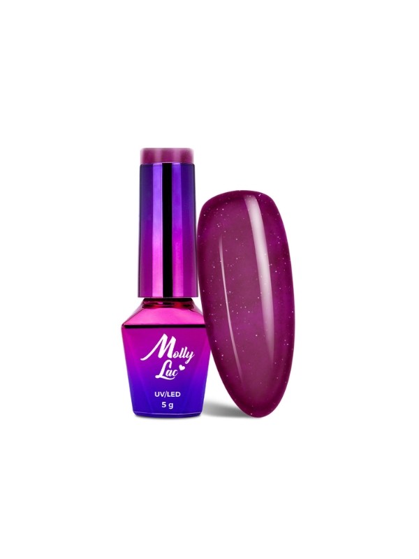 MollyLac /191/ Hearts & Kisses Hybrid Nail Polish A Kiss in Paris 5 ml