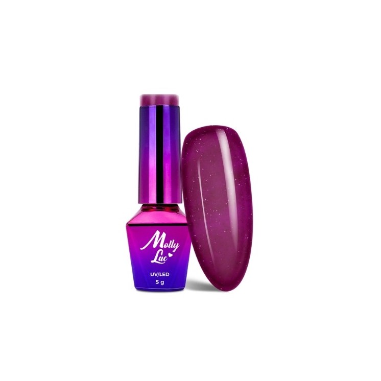 MollyLac /191/ Hearts & Kisses Hybrid Nail Polish A Kiss in Paris 5 ml