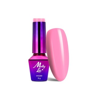 MollyLac /144/ Flamingo Lakier Hybrydowy Garden with Flowers 5 ml