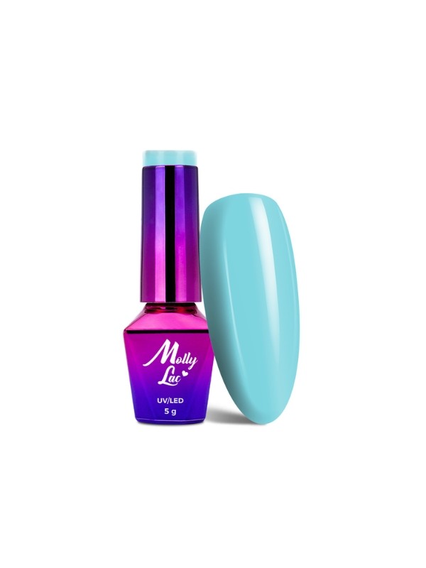 MollyLac /338/ Fancy Fashion Blue Pounch Hybrid Nail Polish 5 ml