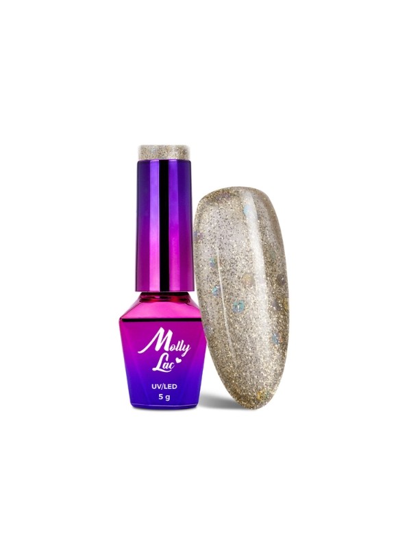 MollyLac /32/ Queens of Life Perfect Gold Hybrid Nail Polish 5 ml