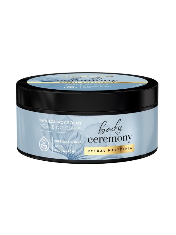 Soraya Body Ceremony nawilżający solny Scrub do ciała Niebieska glinka 200 g