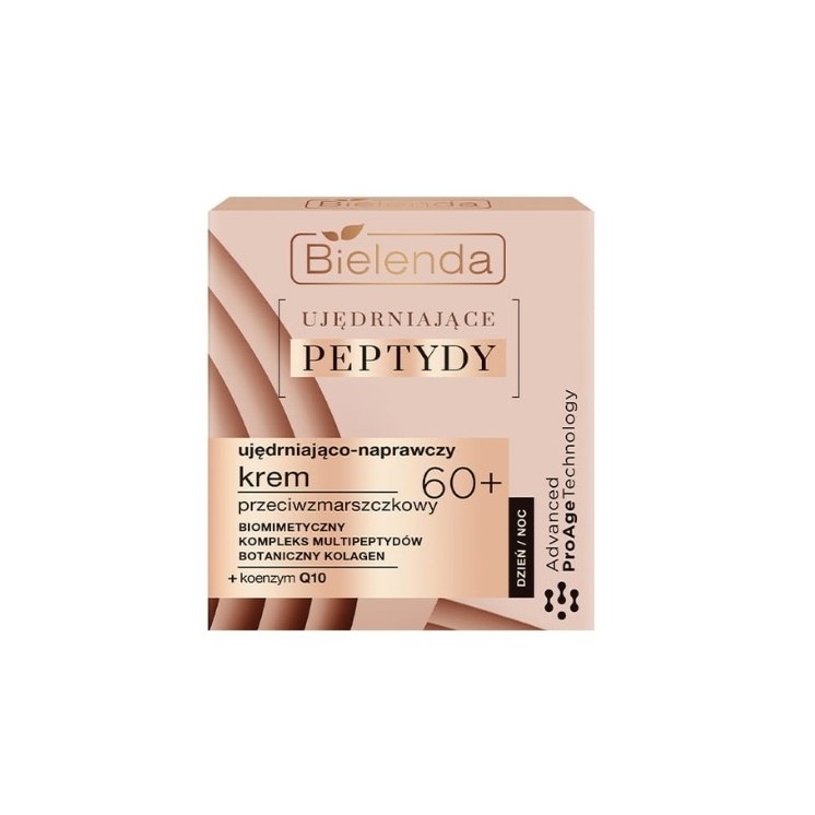 Bielenda Ujędrniające Peptydy przeciwzmarszczkowy Krem do twarzy 60+ ujędrniająco-naprawczy 50 ml