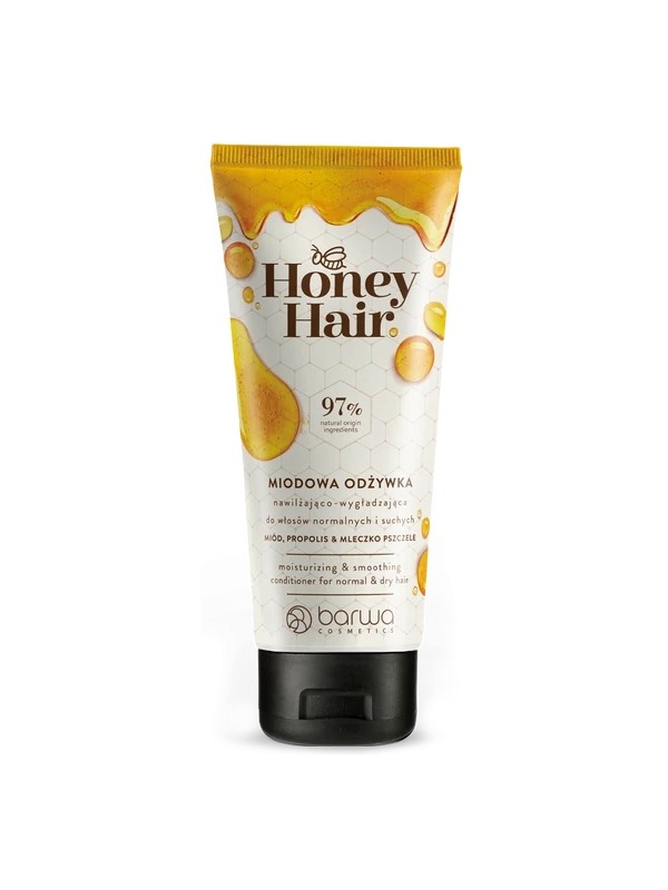 Barwa Honey Hair Nawilżająco - wygładzająca Odżywka do włosów normalnych i suchych Miód , Propolis & Mleczko Pszczele 200 ml