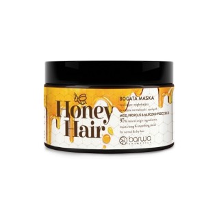 Barwa Honey Hair Moisturizing and smoothing mask for normal and dry hair Honey, Propolis & Royal Jelly 220 ml