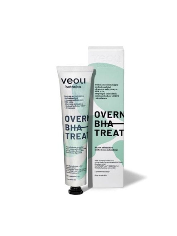 Veoli Botanica Overnight BHA Treatment redukujący niedoskonałości Krem do twarzy na noc 50 ml