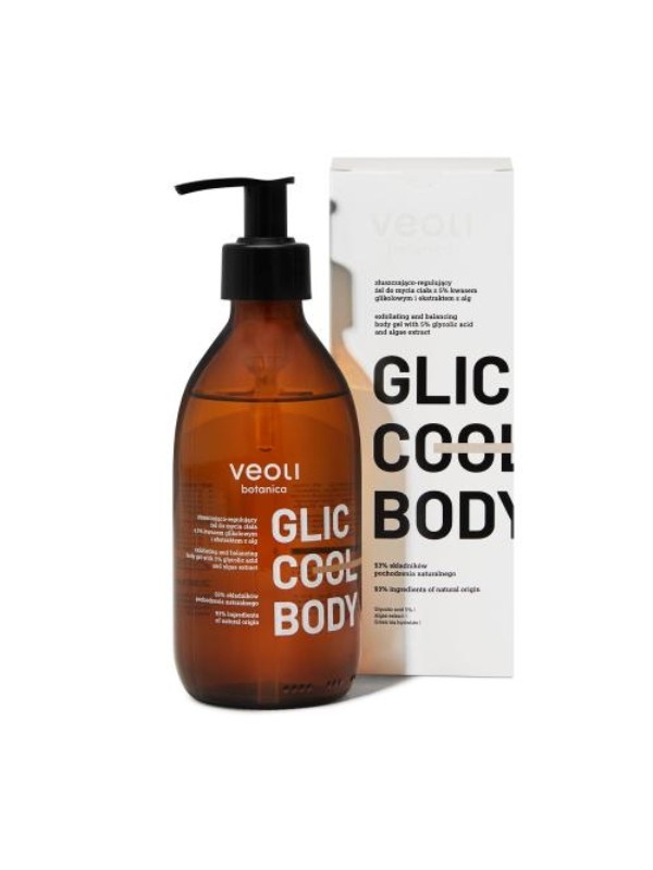 Veoli Botanica Glic Cool Body exfoliating and regulating body wash gel with glycolic acid 280 ml