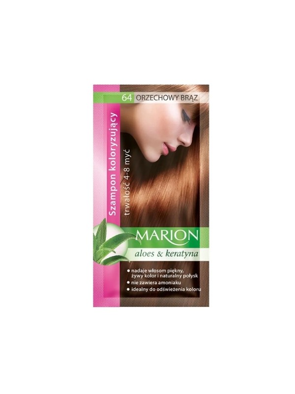 Marion Coloring shampoo with aloe extract 4-8 washes /64/ Nut Brown 40 ml