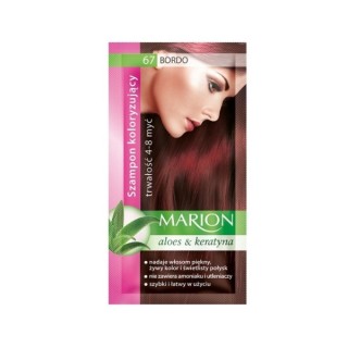 Marion Coloring shampoo with aloe extract 4-8 washes /67/ Burgundy 40 ml