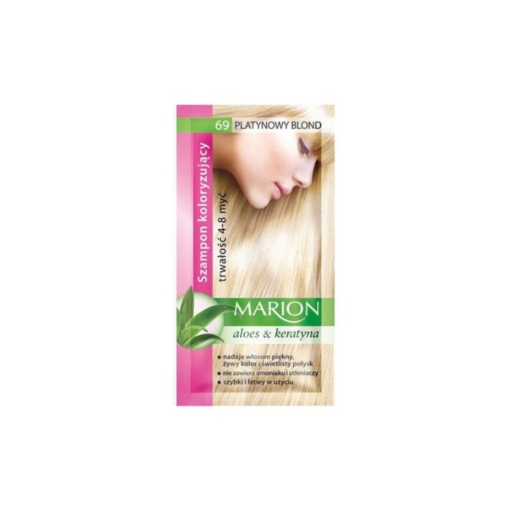 Marion Szampon koloryzujący z wyciągiem z aloesu 4-8 myć /69/ Platynowy Blond 40 ml