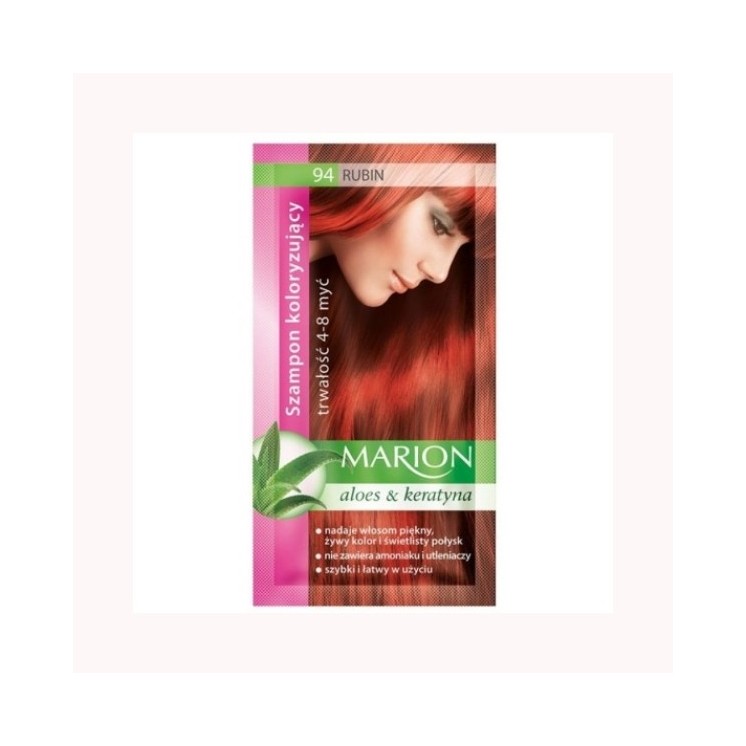 Marion Szampon koloryzujący z wyciągiem z aloesu 4-8 myć /94/ Rubin 40 ml