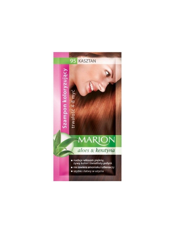 Marion Coloring shampoo with aloe extract 4-8 washes /95/ Chestnut 40 ml