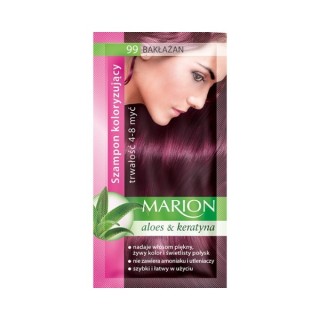 Marion Coloring shampoo with aloe extract 4-8 washes /99/ Eggplant 40 ml