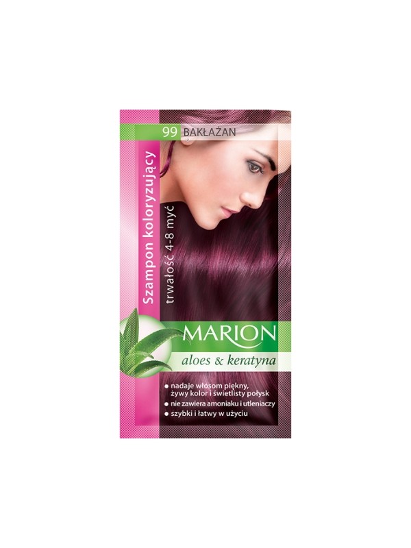 Marion Coloring shampoo with aloe extract 4-8 washes /99/ Eggplant 40 ml