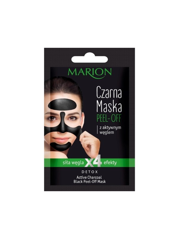 Marion Detox Czarna Maska Peel-off do twarzy z węglem aktywnym 6 g