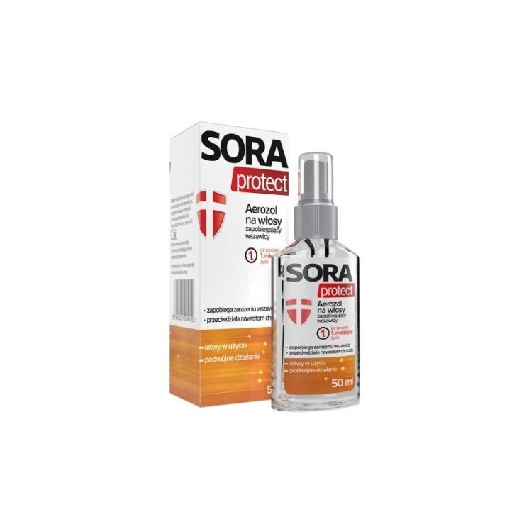 Sora Protect Areozol na włosy zapobiegający wszawicy 50 ml