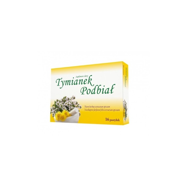Pastylki do ssania Tymianek i Podbiał 16 pastylek
