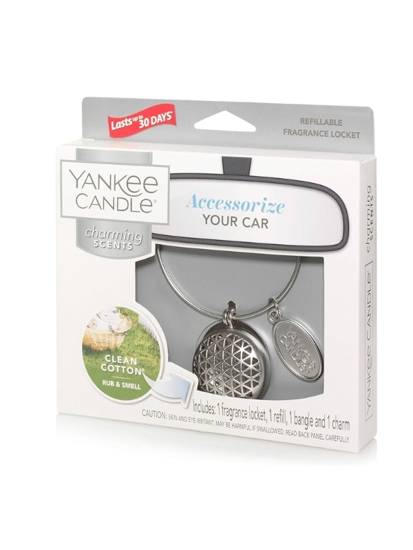 Yankee Candle Car Charming Scents car fragrance Set with Clean Cotton refill, 1 piece