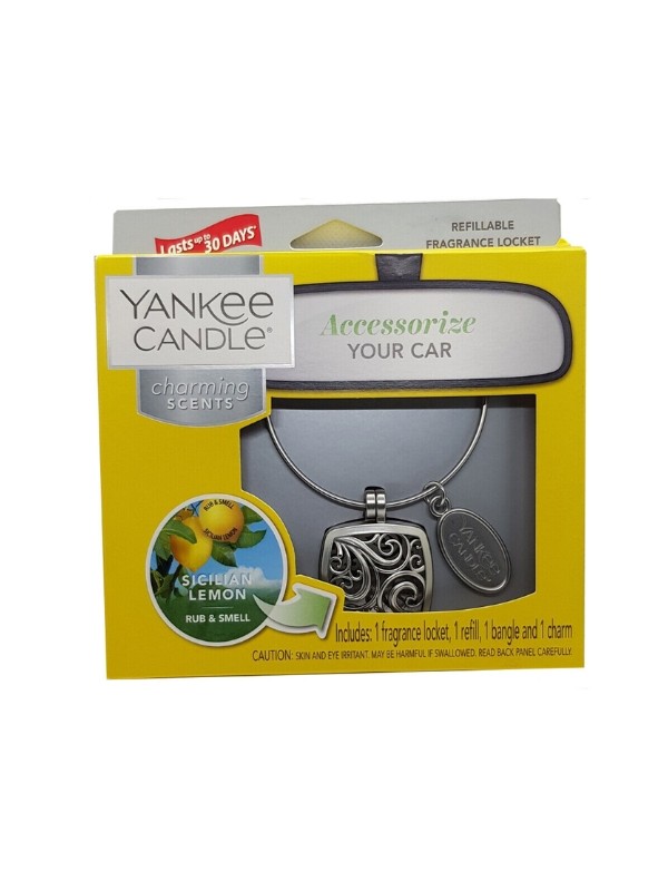 Yankee Candle Car Zapach do samochodu Charming Scents Zestaw z uzupełniaczem Sicilian Lemon 1 sztuka