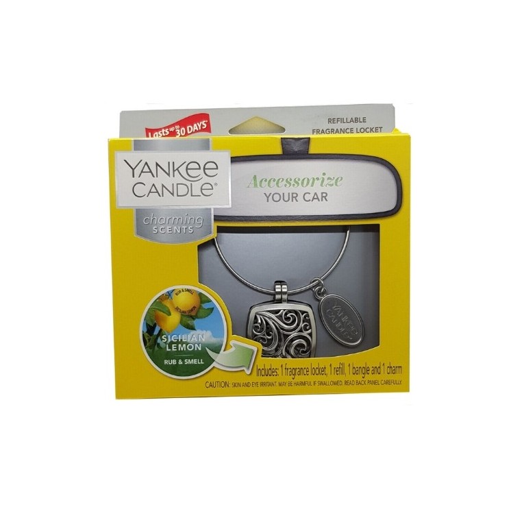 Yankee Candle Car Zapach do samochodu Charming Scents Zestaw z uzupełniaczem Sicilian Lemon 1 sztuka