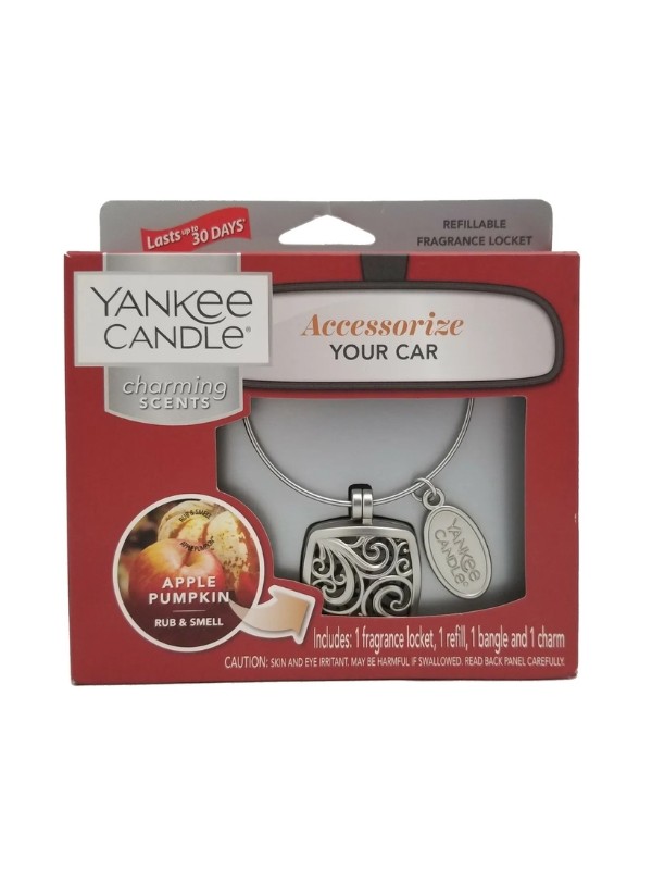 Yankee Candle Car Charming Scents car fragrance Set with Apple Pumpkin refill, 1 piece