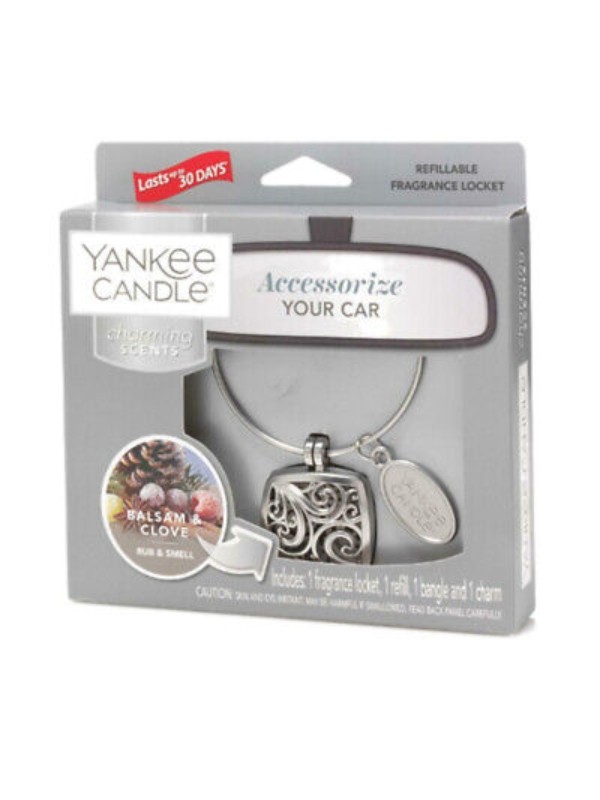 Yankee Candle Car Charming Scents car fragrance Set with refill Balsam & Clove1 piece