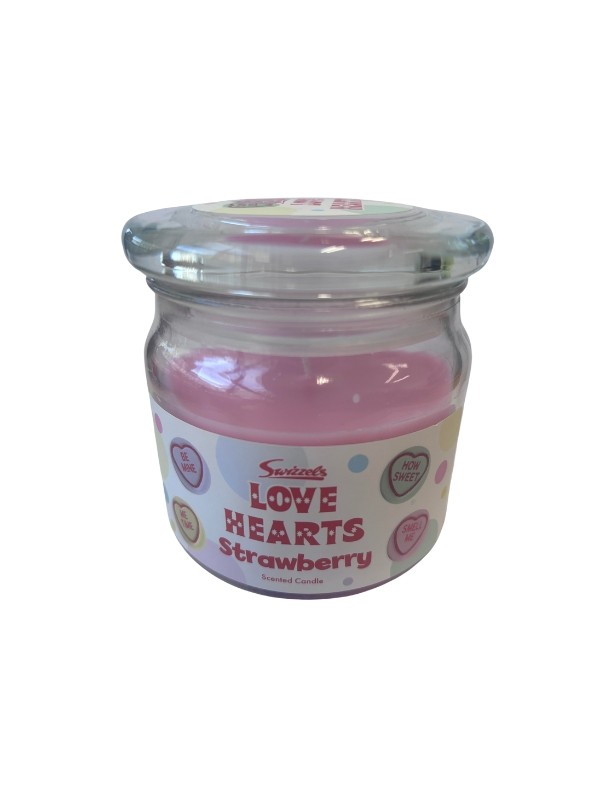 Swizzels Love Hearts Strawberry scented candle 227 g