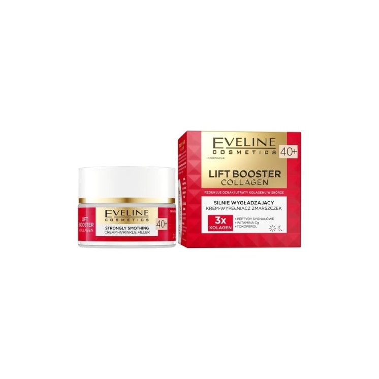 Eveline Lift Booster Collagen Silnie wygładzający Krem - wypełniacz zmarszczek 40+ 50 ml