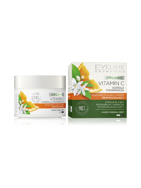 Eveline Organic Vitamin C Rozświetlający Krem do twarzy rewitalizujący 50 ml