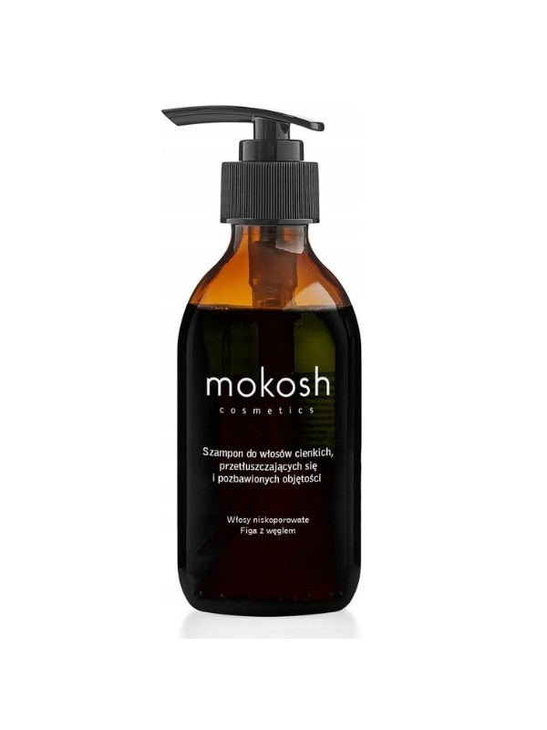 Mokosh Shampoo for low porosity, thin, oily and volumeless hair Fig with Charcoal 200 ml