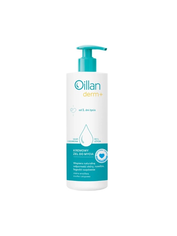 Oillan Derm+ Kremowy Żel do mycia od 1. dnia życia 400 ml 