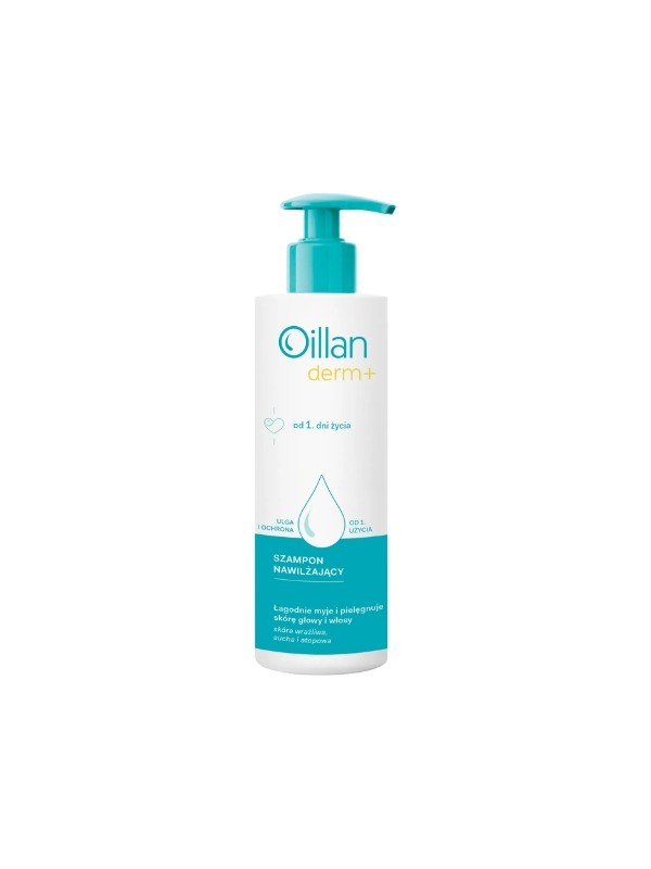 Oillan Derm+ Nawilżający Szampon do skóry głowy od 1. dnia życia 180 ml 