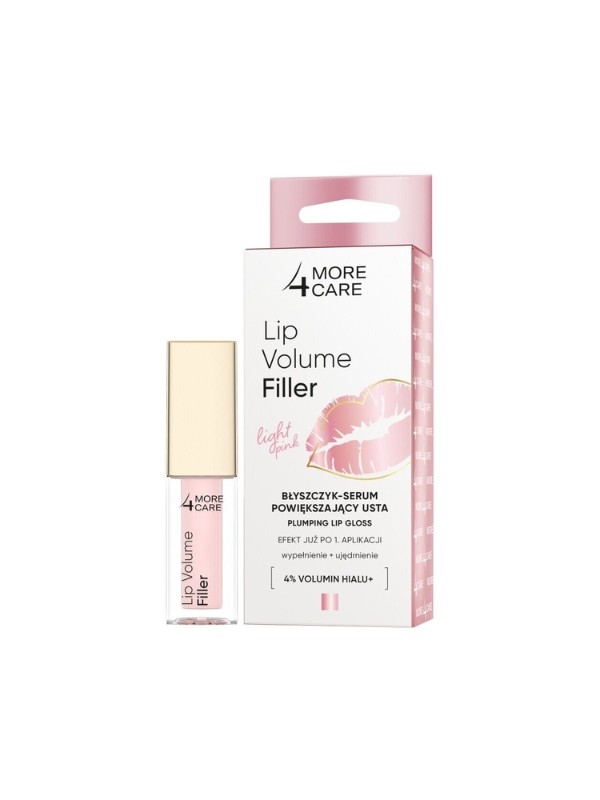 More 4 Care Lip Volume Filler Błyszczyk - serum powiększający usta Light Pink 4,8 g