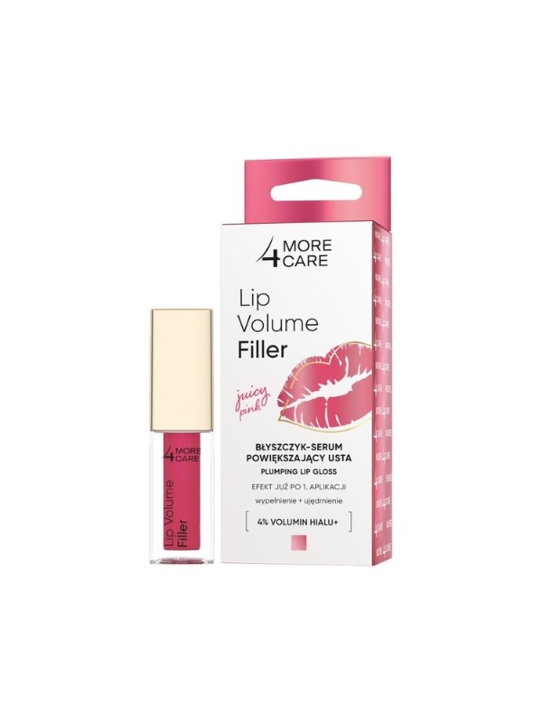 More 4 Care Lip Volume Filler Lip gloss - lip enlarging serum Juicy Pink 4.8 g