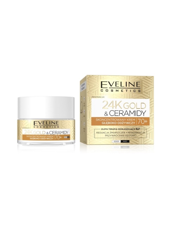 Eveline 24K Gold & Ceramides Concentrated Face Cream 70+ Deeply Nourishing 50 ml